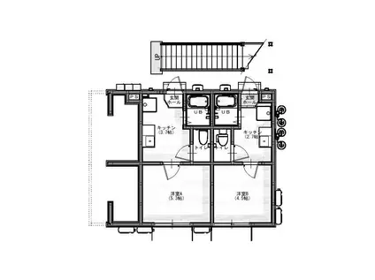 ROSSO(1K/1階)の間取り写真