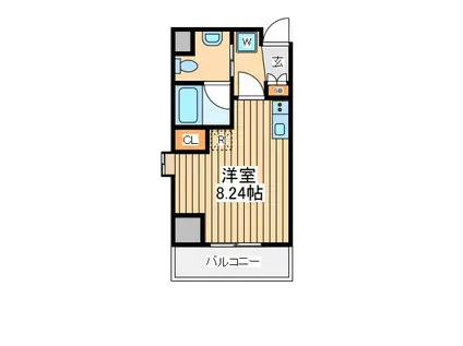 コンデ相模原(ワンルーム/11階)の間取り写真