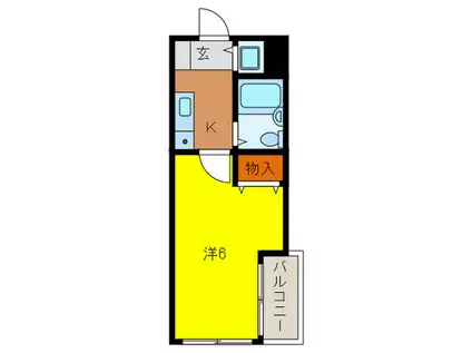 ARビル(1K/4階)の間取り写真
