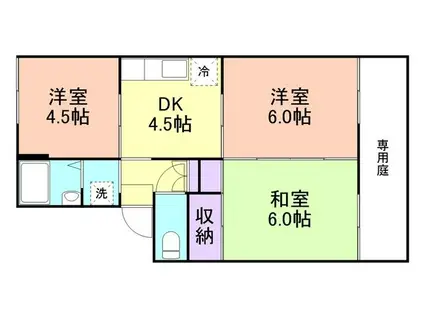 プレジール塩屋(3K/1階)の間取り写真