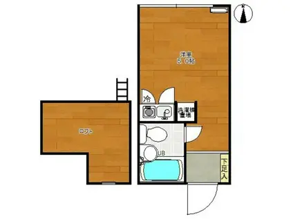 ホワイトパレス上北沢(ワンルーム/1階)の間取り写真