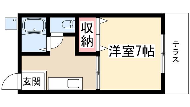 ハイツ裕望(1K/2階)の間取り写真