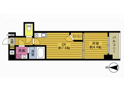パークスクエア青山通(1DK/3階)の間取り写真