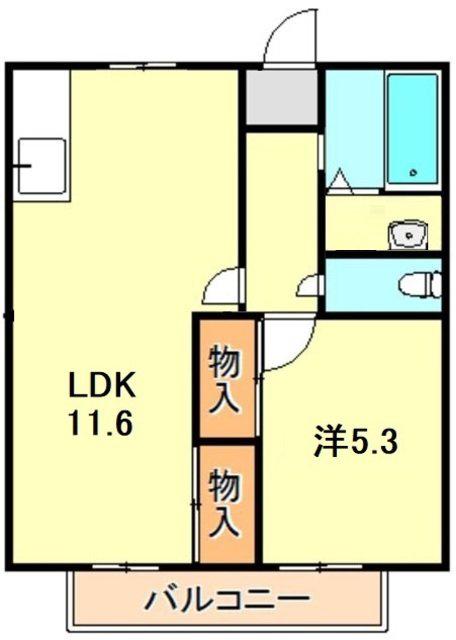 フレグランスリッチII(1LDK/1階)の間取り写真