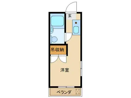 ソレイユVII(ワンルーム/2階)の間取り写真