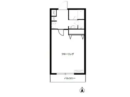 ノーブル初台(1K/2階)の間取り写真