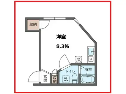 ザ・パーク(ワンルーム/3階)の間取り写真