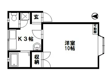 MASER.JEUNE(1K/2階)の間取り写真
