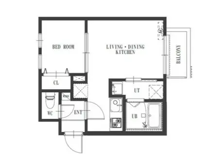 Q-STAGE和白(1LDK/3階)の間取り写真