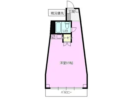 リーベ石堂(ワンルーム/4階)の間取り写真