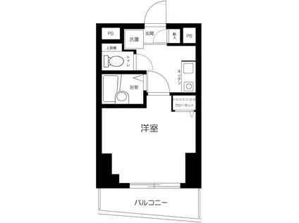スカイコート高田馬場第6(1K/4階)の間取り写真
