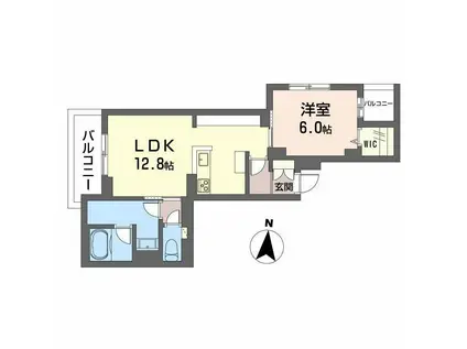 レーベンエイトII(1LDK/2階)の間取り写真