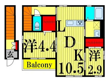 PLUM FOREST 1(2LDK/2階)の間取り写真