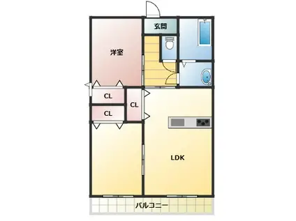 リバーサイド池島(2LDK/4階)の間取り写真
