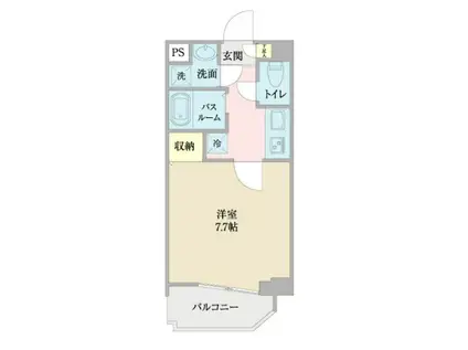 アトネス1604(1K/2階)の間取り写真