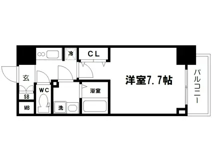 サムティ本町橋IIメディアス(1K/5階)の間取り写真
