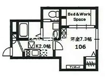 FIORE尾久(1K/1階)の間取り写真