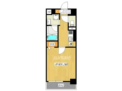 INTER PARK II(1K/3階)の間取り写真