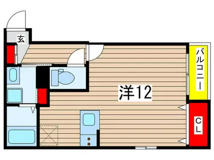 GRACIM2(ワンルーム/1階)の間取り写真