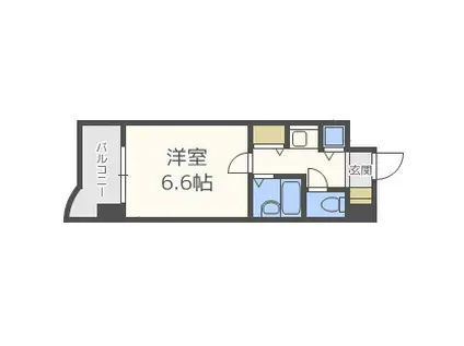 エスティライフ難波西(1K/3階)の間取り写真