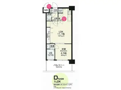 ORIENT BLD NO.82(1LDK/2階)の間取り写真