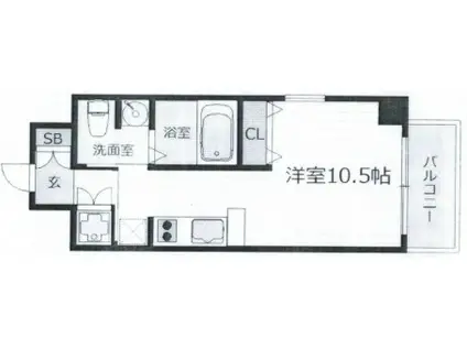 マリス京橋WING(ワンルーム/4階)の間取り写真