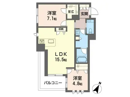 ケーズコート下目黒(2LDK/2階)の間取り写真
