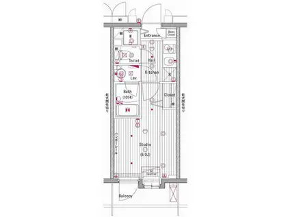 グランド・ガーラ横濱元町(1K/10階)の間取り写真