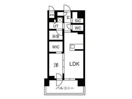 クリオ札幌グランクラス(1LDK/9階)の間取り写真