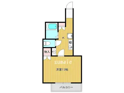 丸昌西マンション(1K/2階)の間取り写真