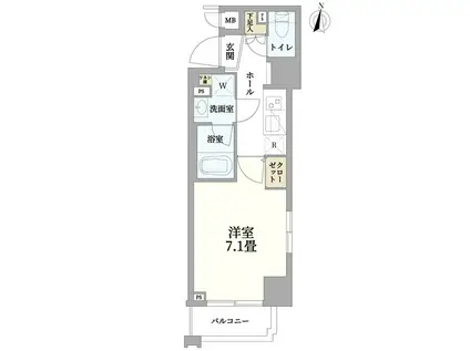 コンシェリア南麻布東京プレミアムウエスト(1K/3階)の間取り写真