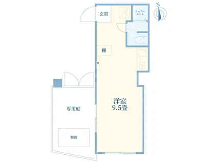 ハイツ第二目白(ワンルーム/1階)の間取り写真