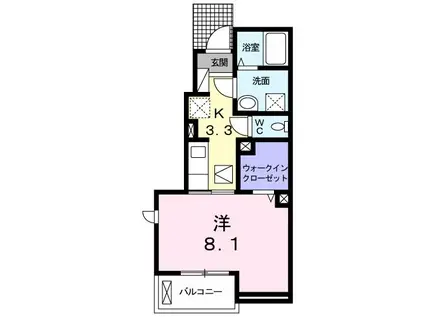 2ND FAIRY STAR(1K/1階)の間取り写真