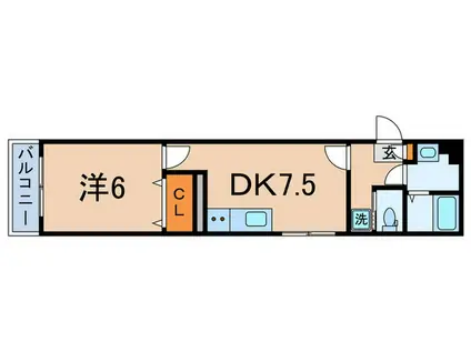 オリオンハイム(1DK/3階)の間取り写真