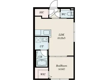 ネクステージ南平岸(1LDK/3階)の間取り写真