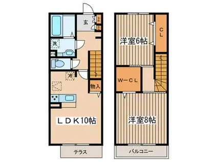 メゾン・ラマージュ(2LDK/1階)の間取り写真