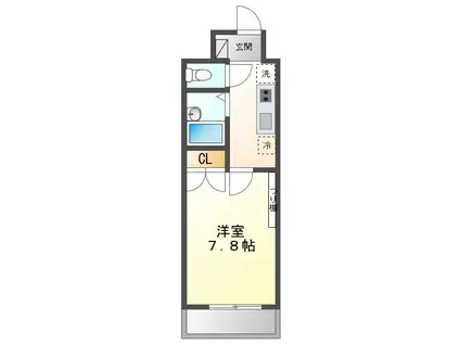 ESTUDIO原(1K/5階)の間取り写真