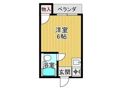 セヴィア城東(ワンルーム/1階)の間取り写真