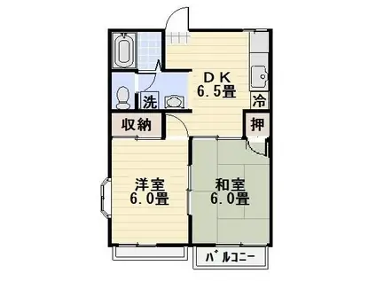 コート・サンモール(2DK/2階)の間取り写真