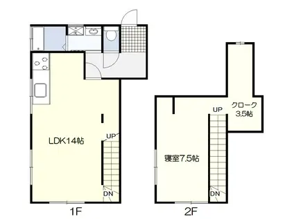 オリーブハイム(1LDK/1階)の間取り写真