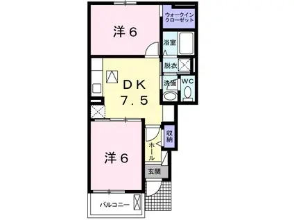 フューチャー・YTT(2DK/1階)の間取り写真