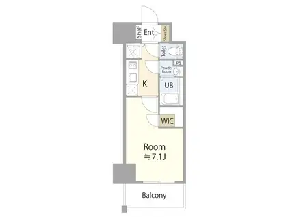 エスリード栄ル・クール(1K/9階)の間取り写真