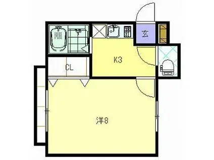 モン・ルポ岩永(1K/2階)の間取り写真