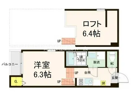 LOFT14野並(1K/2階)の間取り写真