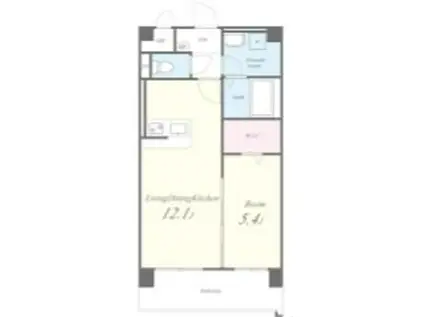 カサグランデ本町(1LDK/7階)の間取り写真