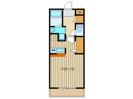 エリシオン(ワンルーム/5階)の間取り写真