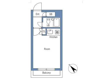 ビッグストーン池袋(ワンルーム/2階)の間取り写真