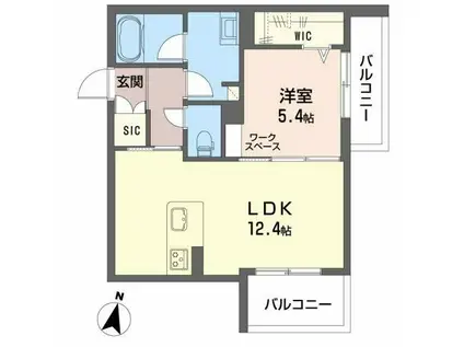 カーサレジオ共和(1LDK/2階)の間取り写真