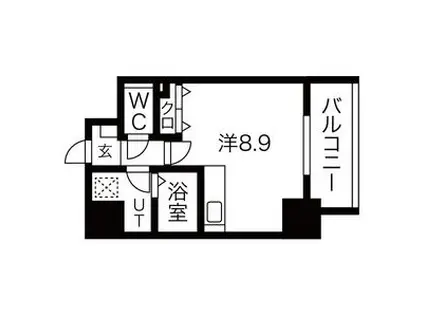 アレーヌコート新瑞橋(ワンルーム/2階)の間取り写真