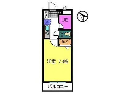 コンフォール(1K/1階)の間取り写真